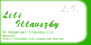 lili illavszky business card